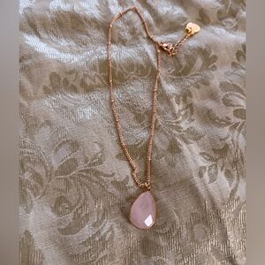 💗Rose Gold Teardrop Pendant Necklace with Pink Stone 💗= 10 for $20 bundle